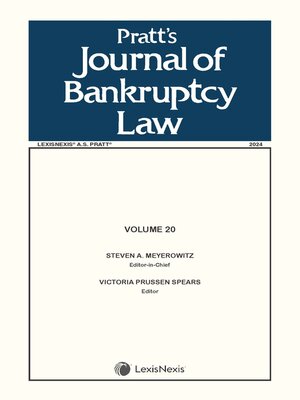 cover image of Pratt's Journal of Bankruptcy Law
